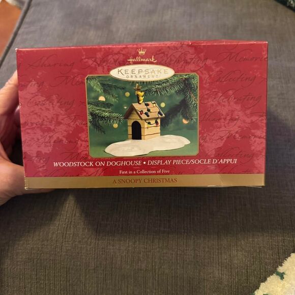 Hallmark Keepsake 2000 Peanuts A Snoopy Christmas 5 Piece Ornament Set Woodstock - Picture 5 of 8